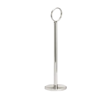 TableCraft 1918 Menu Card Holder / Number Stand, 18" Bottom, 13-19" Height, 1-4" Width, Chrome Base