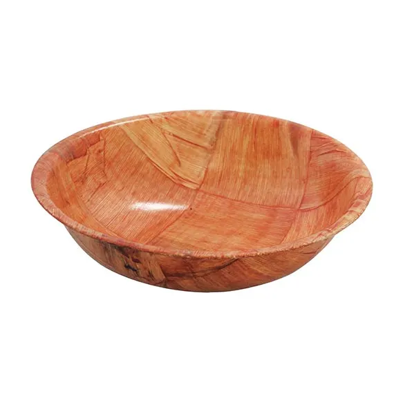TableCraft Products 207 - 7" Mahogany Wooden Salad Bowl, 18 oz, 4-Ply, Hand Wash Only