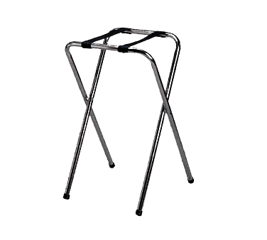 TableCraft Products 23 Tray Stand - 17-1/4" x 17-1/4" Top, 29-3/4" Height, Chrome Plated, Single Bar Design