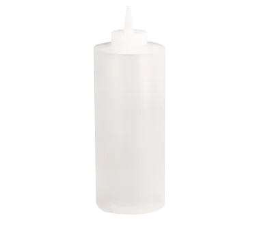 TableCraft 233C Squeeze Bottle – 32oz Clear Polyethylene 38mm Opening Dishwasher Safe Cone Tip USA