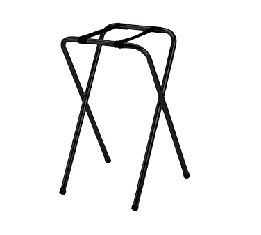 TableCraft 23BK Tray Stand, 17-1/4"x17-1/4" Top, 29-3/4" H, Black Powder Coated Metal Hand Wash Only