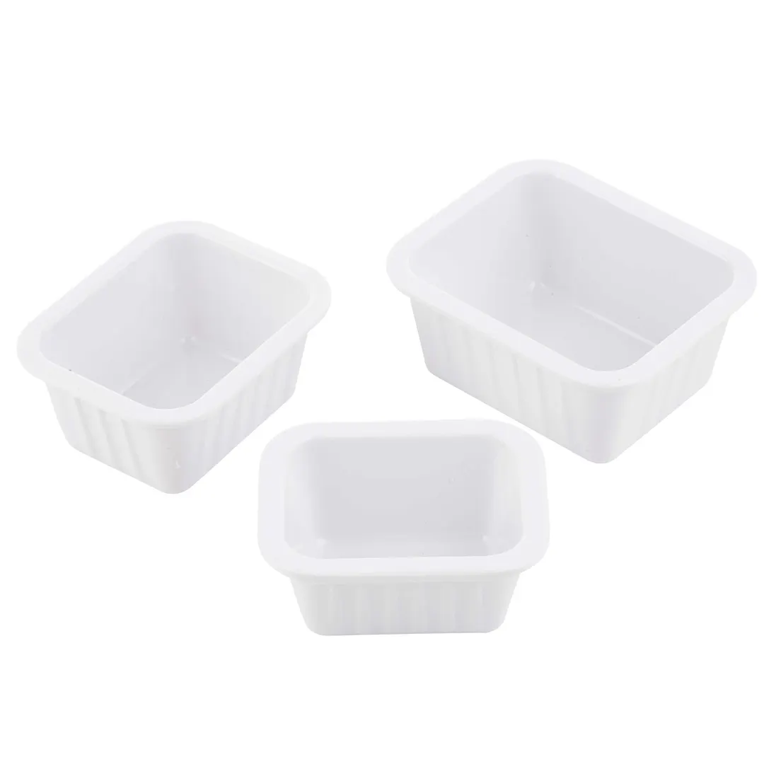 TableCraft Products 240008 Sauce Cup, 2 oz, 2‑5/8" x 2‑1/8" x 1‑1/4", Rectangular Melamine, White