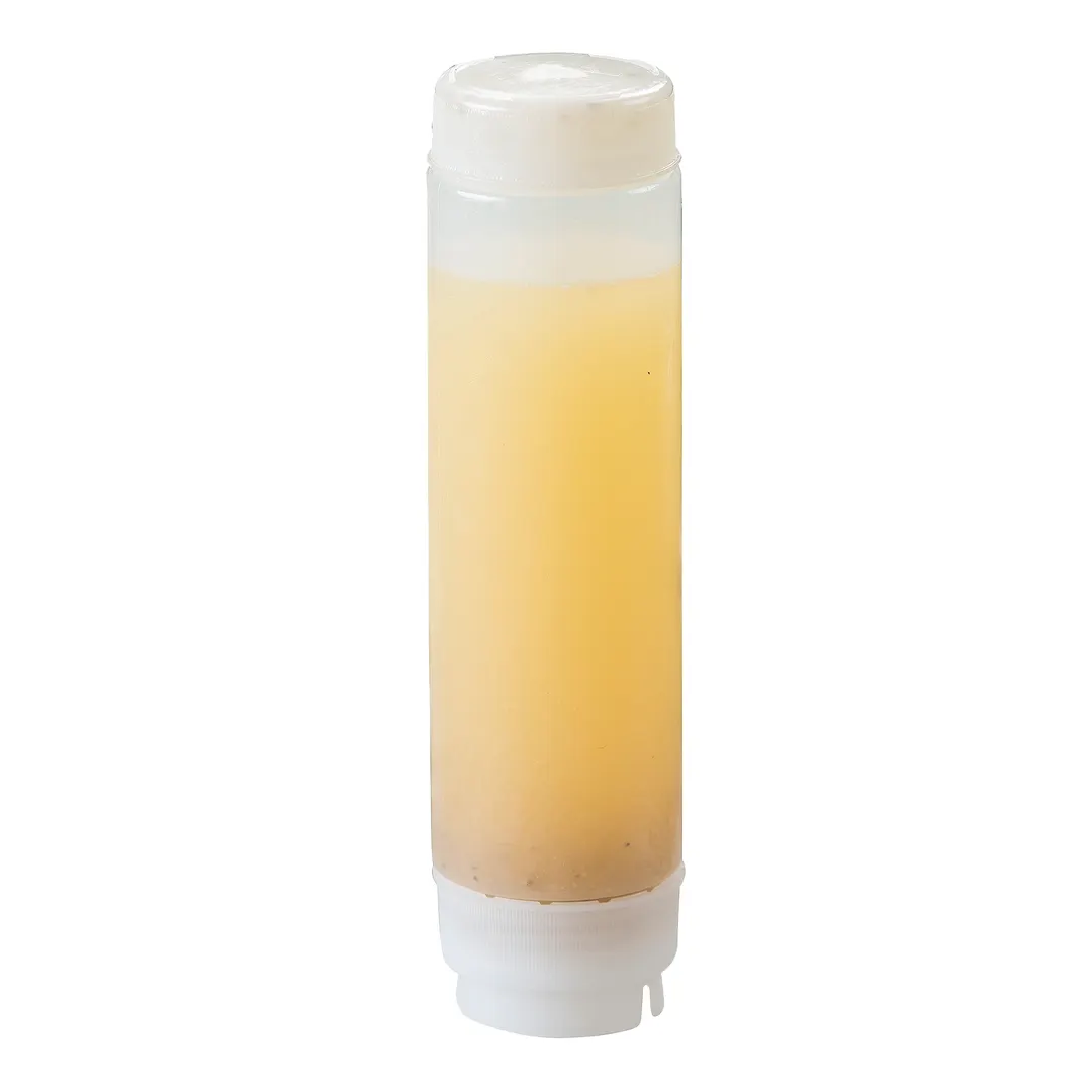 TableCraft 24SV Squeeze Bottle – 24 oz. Clear Polyethylene, Wide Mouth, Single Tip, NSF, ValveTop 63mm