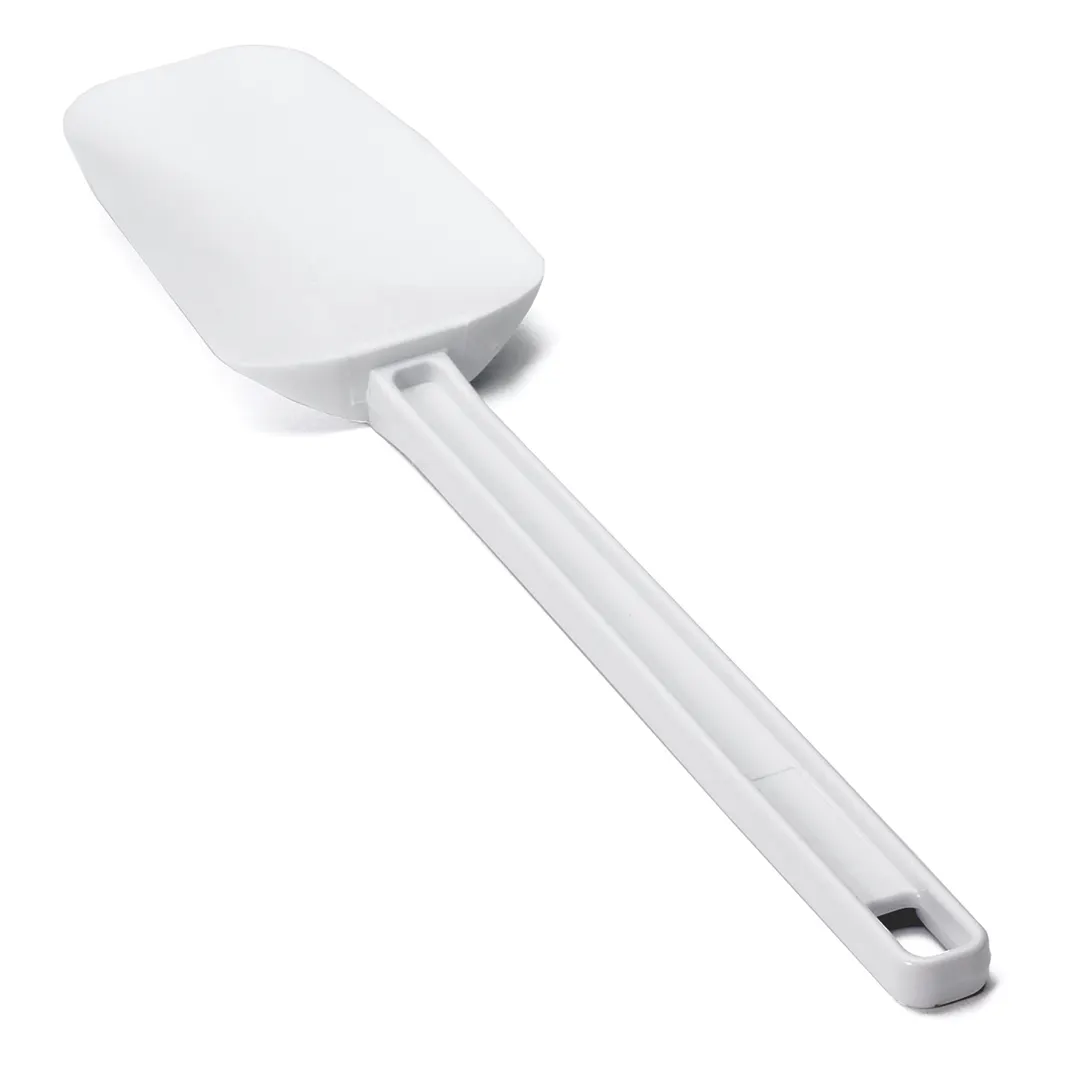 TableCraft 2514 White 13-1/2" Rubber Blade Spatula, Heat Resistant to 140°F/60°C, Dishwasher Safe