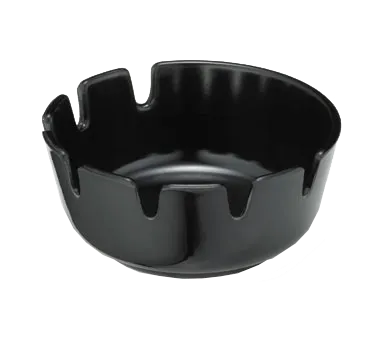 TableCraft 263B-1 Classic Deepwell Ashtray, 4" x 1-3/4", Black Phenolic, Dishwasher Safe