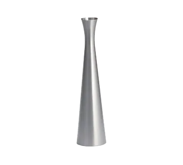 TableCraft Products 268 Metal Bud Vase, 7‑3/4" Height, Brushed Zinc Alloy Metal, Hand Wash Only