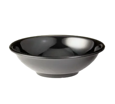 TableCraft 282B 36oz Black Melamine Bowl, 8" Dia × 1-3/4" H, 1 Qt, Dishwasher Safe, 212°F