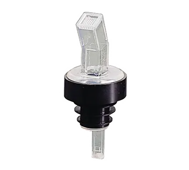 TableCraft Products 295 - Clear BPA-Free Plastic Liquor Pourer, Free-Flow Spout, Collar, 12/Bag
