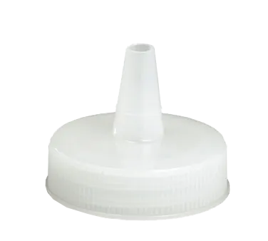 TableCraft 300TC Squeeze Bottle Cap Top, 38mm Cone Tip, Clear/White, 38mm Bottles, Dishwasher Safe