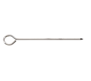 TableCraft Products 308 Stainless Steel Skewer, 8" Oval, Dishwasher Safe