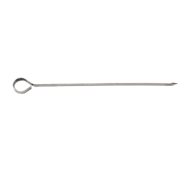 TableCraft Products 312 Metal Skewer, 12" Oval Shape, Stainless Steel, Dishwasher Safe