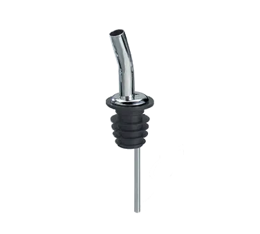 TableCraft 320A Free Flow Liquor Pourer, 1.1875 x 1.1875 x 4.625, Chrome Plated, Silver Spout, Without Collar