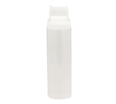 TableCraft 3263C3 - 32oz Clear SelecTop WideMouth Squeeze Bottle, 3‑Tip, Polyethylene, Dishwasher Safe