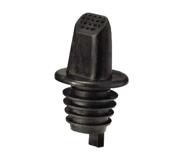 TableCraft Products 33BK Free Flow Liquor Pourer, Plastic, Black Spout, No Collar, Cash & Carry, 12 Per Polybag