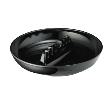 TableCraft Products 341B-1 Ashtray, 7" Black Phenolic, Dishwasher Safe Smallware Tabletops Accessory