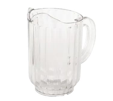 TableCraft 364 - 60 oz Clear BPA‑Free SAN Plastic Restaurant Water Pitcher with Handle