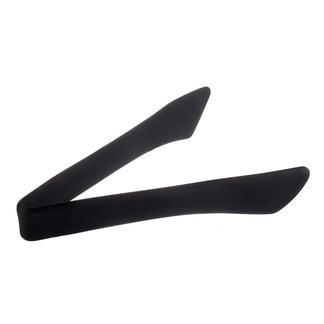 TableCraft Products 39102 - 12" Black Stainless Steel Silicone Serving Tongs, Heat-Safe 400°F