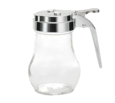 TableCraft Products 406CP Syrup Pourer 6 oz Teardrop Glass Chrome ABS Top Fits 406-2R/3R - 12/Case