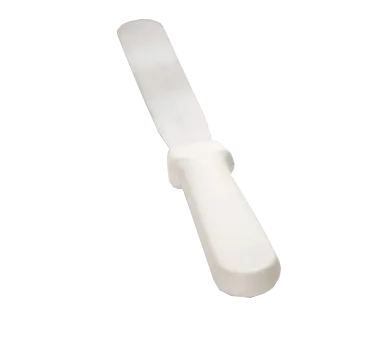 TableCraft Products 4206 Icing Spatula, 6" Stainless Steel Blade, White ABS Handle, Dishwasher Safe