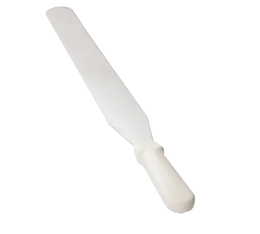 TableCraft Products 4214 Icing Spatula, 14", Stainless Steel Blade, White ABS Handle