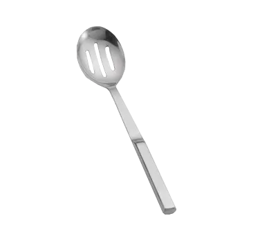 TableCraft 4334 – 11-3/4" Slotted Serving Spoon, 18/0 Stainless Steel Silver Handle Dishwasher Safe