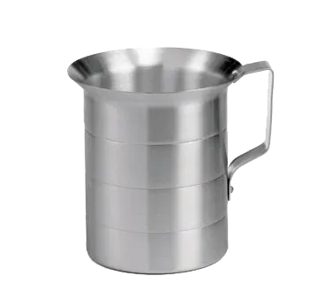 TableCraft 435 4-Qt Aluminum Measuring Cup, 128oz, Graduated Qt & Liter Markings