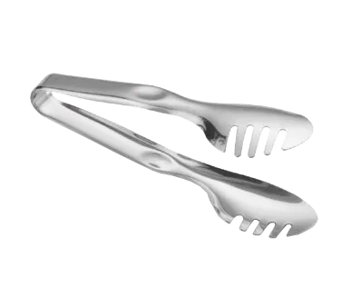 TableCraft Products 4401 Spaghetti Tongs, 8-3/4" Stainless Steel, Dishwasher Safe, 8" Length