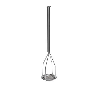 TableCraft Products 4424 Potato Masher, 24-3/4" O.A., 5" Round Face, Stainless Steel Handle, Dishwasher Safe