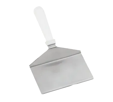 TableCraft Products 461W - 11" Turner with 4.5" x 6.25" Steel Blade, White Handle, Dishwasher Safe