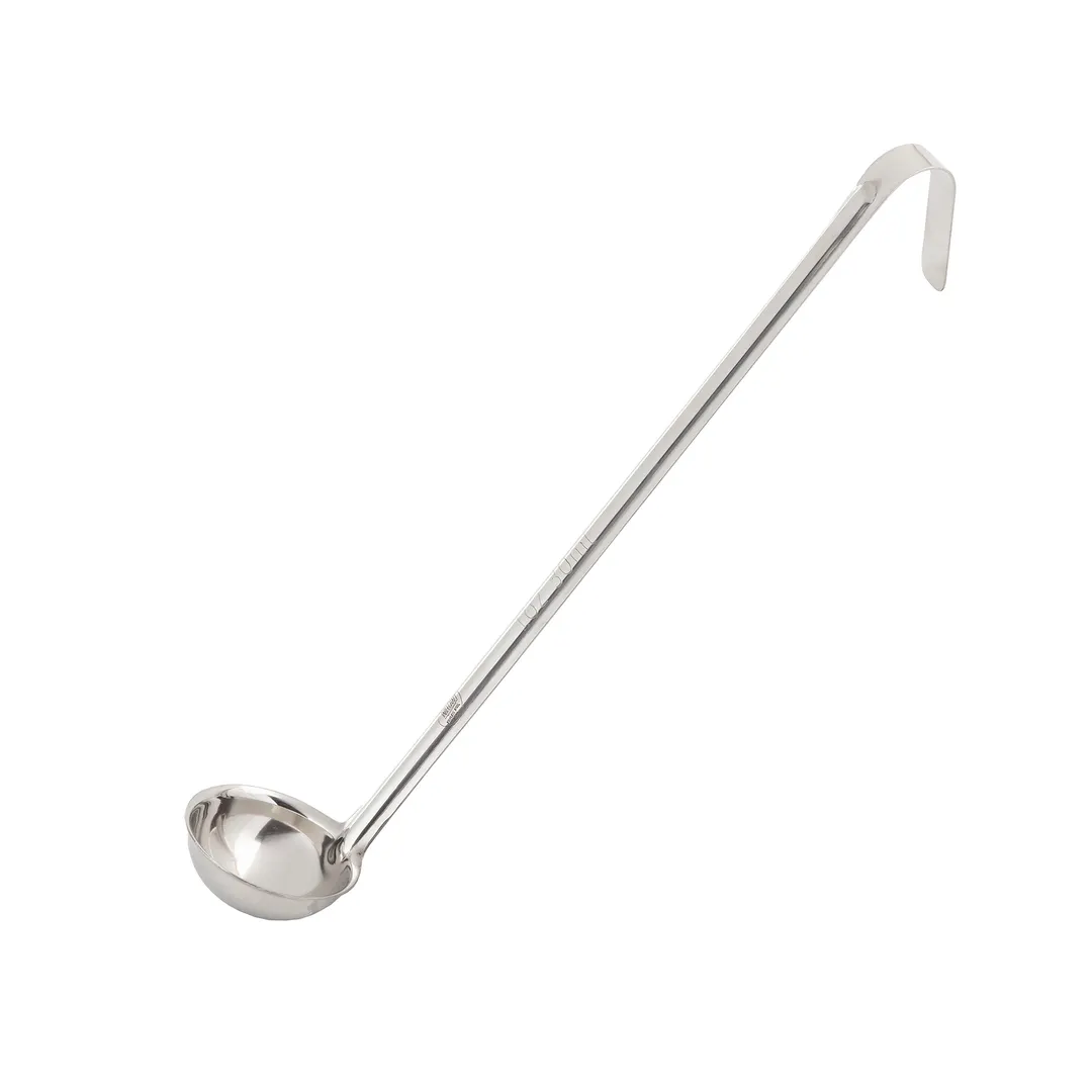 TableCraft Products 4701 Stainless Steel Ladle, 1 oz, One-Piece, Dishwasher Safe, Built-In Hook