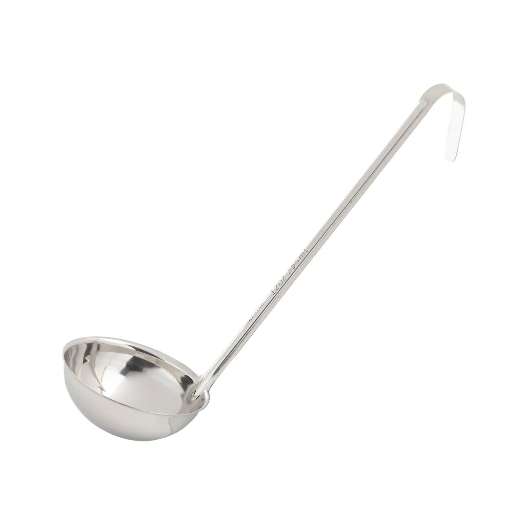 TableCraft Products 4712 - 12 oz Stainless Steel Ladle, 15-1/2" Overall, 12" Handle, 1-Piece, 9-15 oz