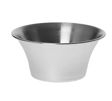 TableCraft 5063 - 4 oz Stainless Steel Ramekin & Sauce Cup, Flared Design, Dishwasher Safe