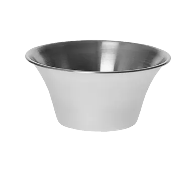 TableCraft 5064 - 6 oz Flared Stainless Steel Ramekin & Sauce Cup, Dishwasher Safe