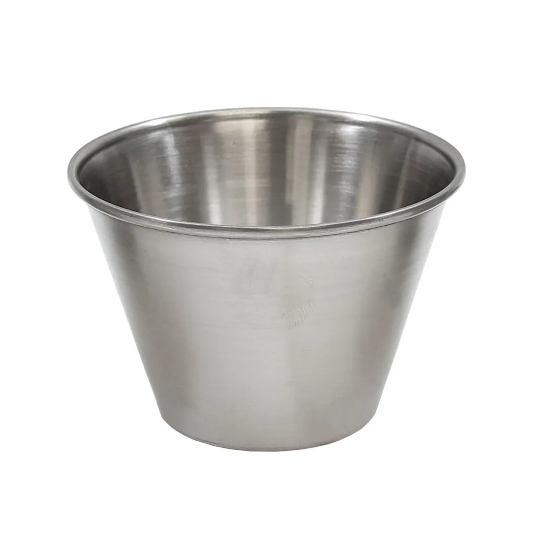 TableCraft Products 5072 - 4oz Stainless Steel Sauce Cup, Dishwasher Safe, Ramekin