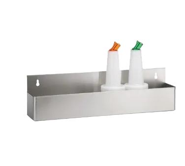 TableCraft 5122 Speed Rail – 22" Stainless Steel Single Rack, 5 Bottle, Keyhole Mount