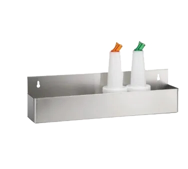 TableCraft Products 5142 Speed Rail, 42" Holds 11 Qt Bottles, Single Keyhole Mount, Stainless Steel