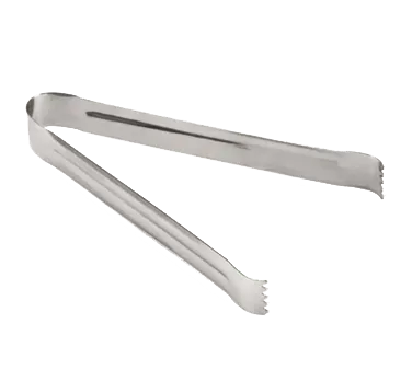 TableCraft Products 526T - 6" Stainless Steel Pom & Ice Tongs, Dishwasher Safe, 5-6" Length