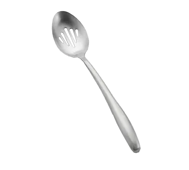 TableCraft Products 5334 - 13-3/4" Slotted Serving Spoon, 18/8 Stainless Steel, Silver Handle
