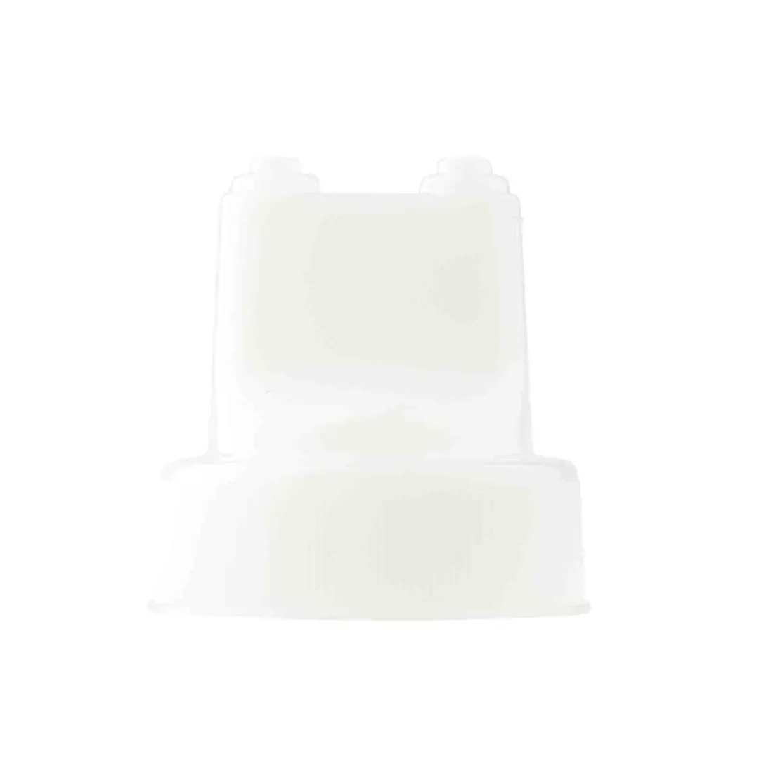 TableCraft Products 53TC2 - Clear Wide‑Mouth 53mm Double‑Tip Squeeze Bottle Top, Clear/White