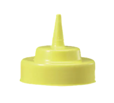 TableCraft Products 53TM - Cone Tip Top for 53mm WideMouth™ Squeeze Bottles, Yellow, USA Made
