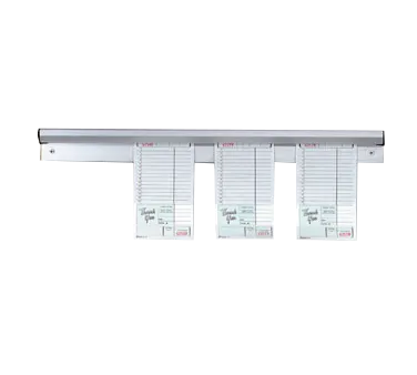 TableCraft 5536 Cash & Carry Order Rack, 36" x 1" x 2-1/4", Glass Marble Slide, Aluminum