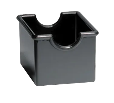 TableCraft Products 56B Sugar Packet Holder, 3-1/4" x 2-1/2" x 2" Black Plastic, Dishwasher Safe