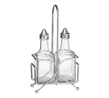 TableCraft Products 600R2 Rack - Oil & Vinegar Cruet, 9-1/2" x 4-7/8" x 2-1/2", Chrome Plated