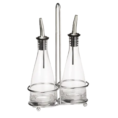 TableCraft 611R Rack Oil & Vinegar Cruet, Chrome Plated Replacement for 611N Bottles – Hand Wash