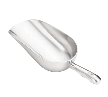 TableCraft Products 624 Aluminum Ice Scoop, 24 oz, Round Bottom, Hand Wash Only, Hand Tool