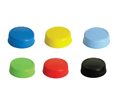 TableCraft 63FCAPA - Invertatop End Cap for 63mm Squeeze Bottles, Assorted Colors, 12/Pack