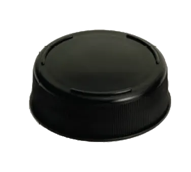 TableCraft 63FCAPBK Squeeze Bottle End Cap, Fits 63mm Bottles, Black Plastic, NSF Certified - 1/Pack