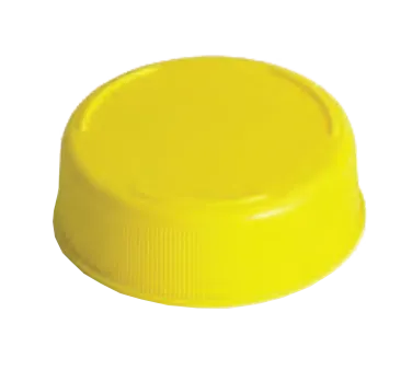 TableCraft 63FCAPY Squeeze Bottle End Cap, Yellow, 63mm Fit, Dishwasher Safe, Plastic, NSF - 1/Pack