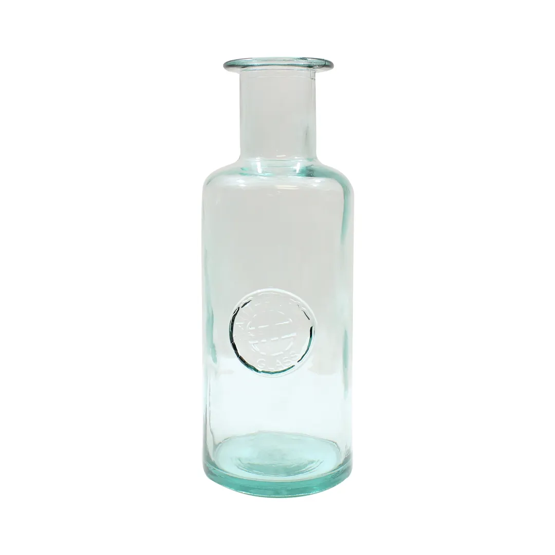 TableCraft Products 6630 Apothecary Bottle, 41 oz, 3-1/2" x 3-1/2" x 11", Recycled Green Tint Glass