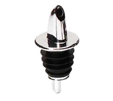 TableCraft 670 Liquor Pourer – 12‑Pack Free‑Flow Chrome Spout, BPA‑Free Plastic, Silver Finish, No Collar, Hand Wash Only